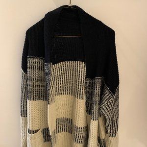 black and white striped sweater